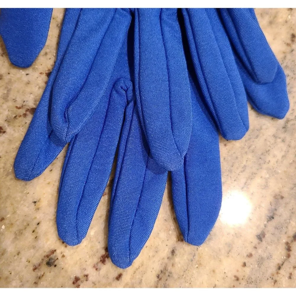 Vintage Size L/XL Blue Nylon Stretch Formal 8